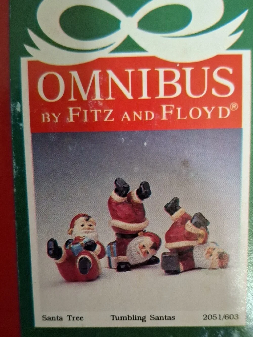 Omnibus By Fitz And Floyd Tumbling Santas